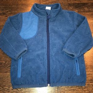 🐵Blue Zip Up Fleece with Imprinted Monkeys🐵18m
